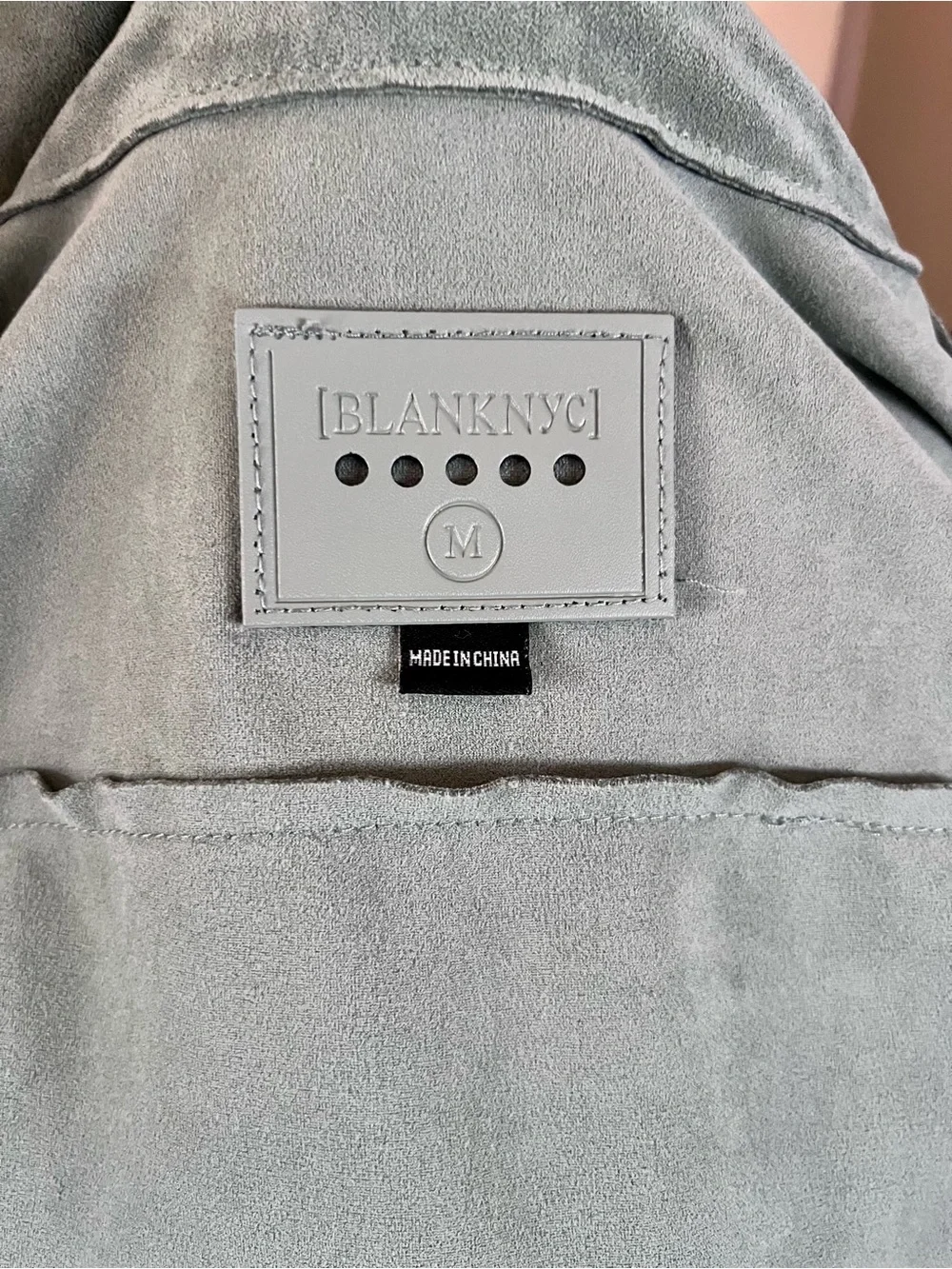 Blank NYC Mint Green Suede Moto Jacket - Picture 6 of 7